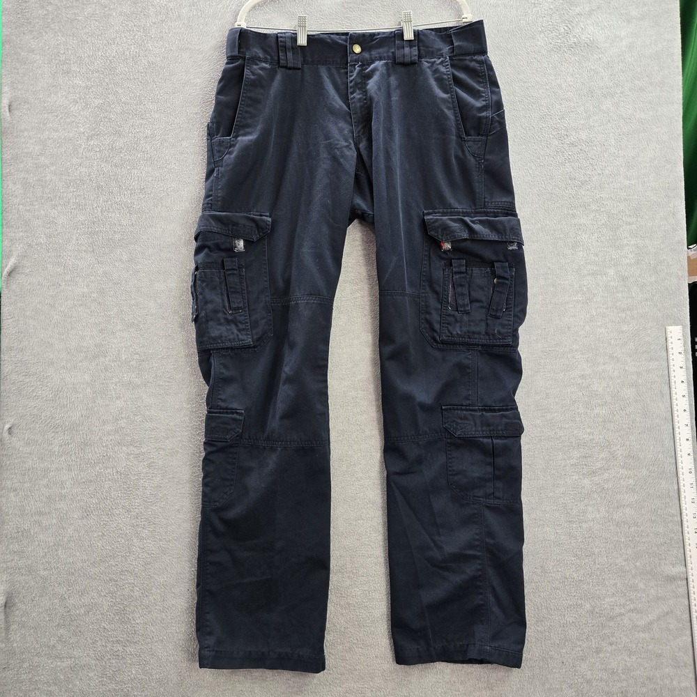 5.11 Tactical Series Women Pants 16 Blue Cargo Logo Polyester Cotton Utility‎